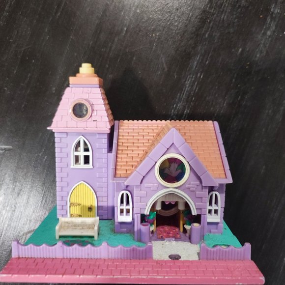 Rare vintage 1993 Bluebird Polly Pocket Wedding Chapel Pollyville No figures - Picture 1 of 9